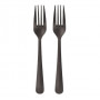 circulware Gaia Reusable Forks, Black, 19 cm, Pack of 10