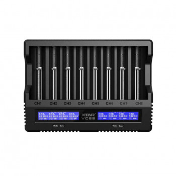 XTAR VC8S 8-slot USB-C Li-ion and Ni-MH battery charger