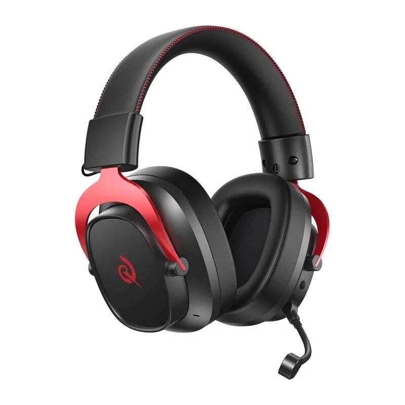 QCY Heroad VT200 Gaming Headphones – Black & Red, 50mm Drivers, Virtual 7.1 Surround, RGB LED, USB-A
