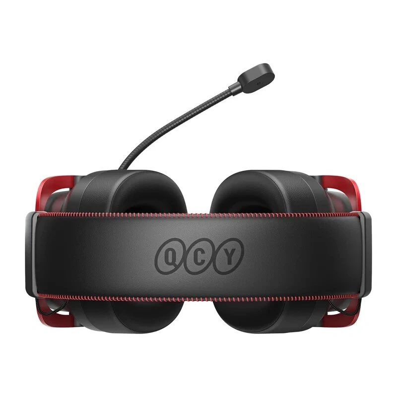 QCY Heroad VT200 Gaming Headphones – Black & Red, 50mm Drivers, Virtual 7.1 Surround, RGB LED, USB-A