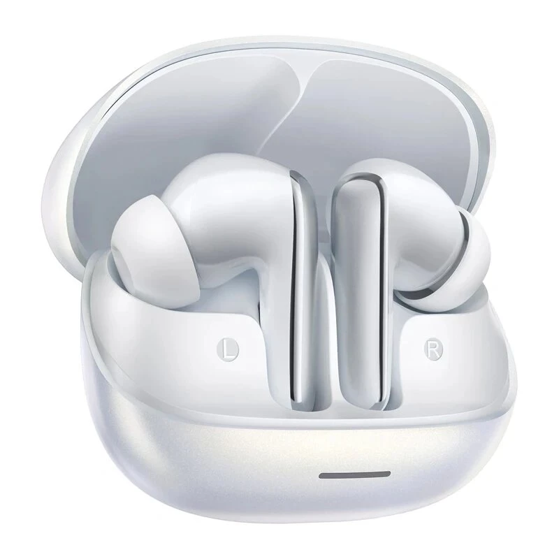 QCY Melobuds N65 Open-Ear Wireless Earbuds with 16.2mm Drivers, Bluetooth 5.3, IPX4, 30h Battery, White