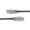 Qoltec 50472 High-Speed HDMI Cable with Ethernet 20m 4K@60Hz 18Gbps Gold-Plated Connectors Black & Silver