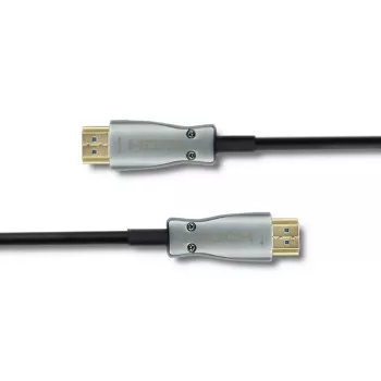 Qoltec 50472 High-Speed HDMI Cable with Ethernet 20m 4K@60Hz 18Gbps Gold-Plated Connectors Black & Silver
