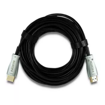 Qoltec 50474 HDMI 1.4 High Speed Cable with Ethernet, 30 m, Gold-Plated Connectors, Triple Shielding, Black/Silver