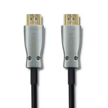 Qoltec 50474 HDMI 1.4 High Speed Cable with Ethernet, 30 m, Gold-Plated Connectors, Triple Shielding, Black/Silver