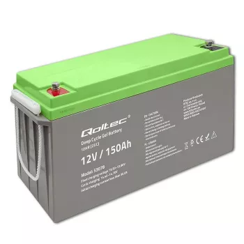 Qoltec Deep Cycle Gel Battery 12V 150Ah 44.5kg