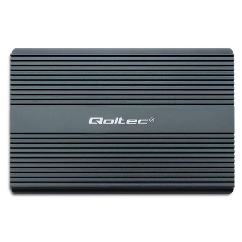 Qoltec Dual M.2 NVMe SATA SSD Enclosure with USB-C 3.2 Gen 2, Tool-Free Aluminum, Supports 2x2TB, UASP, TRIM, 10Gbps