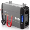 Qoltec Pure Sine Wave Inverter 12V to 230V 1500W/3000W with LCD USB USB-C for LiFePO4 GEL AGM