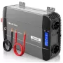 Qoltec Pure Sine Wave Inverter 12V to 230V 1500W/3000W with LCD USB USB-C for LiFePO4 GEL AGM