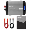Qoltec Pure Sine Wave Inverter 12V to 230V 2000W/4000W with LCD, USB, USB-C, LiFePO4/GEL/AGM Compatible