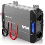 Qoltec Pure Sine Wave Inverter 12V to 230V 2000W/4000W with LCD, USB, USB-C, LiFePO4/GEL/AGM Compatible