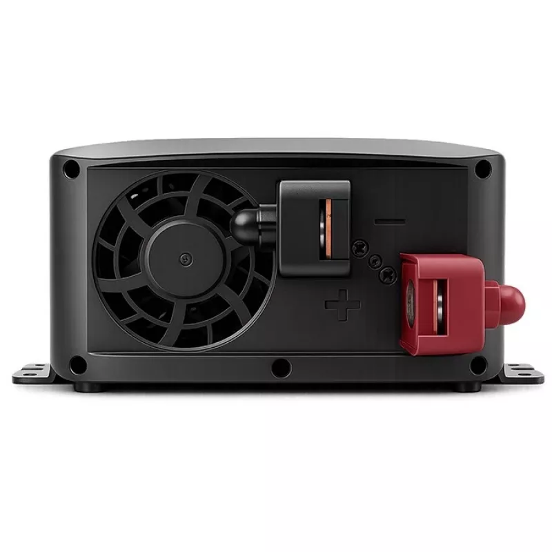 Qoltec Pure Sine Wave Inverter 12V to 230V 500W/1000W with LCD, USB, USB-C, LiFePo4/GEL/AGM Compatible