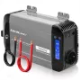 Qoltec Pure Sine Wave Inverter 12V to 230V 500W/1000W with LCD, USB, USB-C, LiFePo4/GEL/AGM Compatible