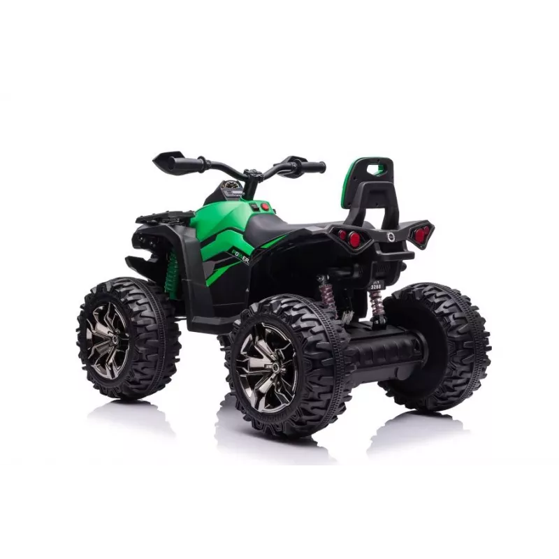 QLS-3288 Electric Ride-On Quad with Backrest, LED Lights, MP3, Green