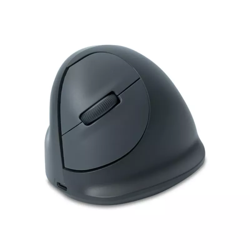 R-GO TOOLS R-Go HE Basic Medium Wireless Ergonomic Vertical Mouse - 2.4 GHz Optical, 5 Buttons, Rechargeable, Black