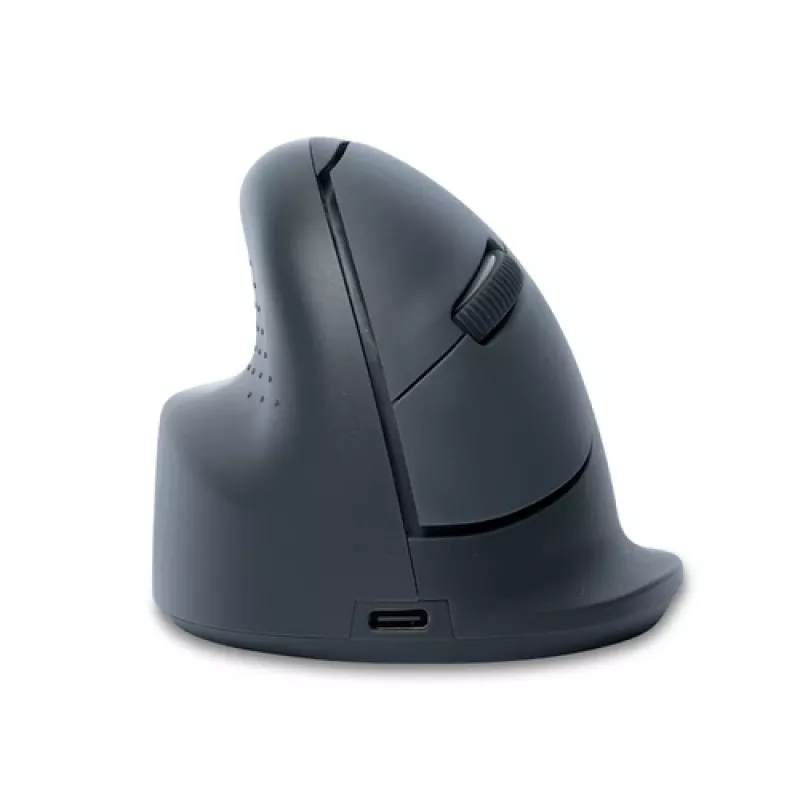 R-GO TOOLS R-Go HE Basic Medium Wireless Ergonomic Vertical Mouse - 2.4 GHz Optical, 5 Buttons, Rechargeable, Black