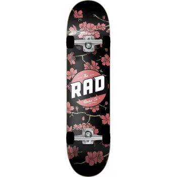 RAD Checker Stripe Complete Skateboard 8 Black