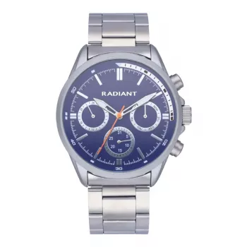 RADIANT Men's Stainless Steel Quartz Analog Wristwatch RA589703 44mm Silver-tone Black Dial