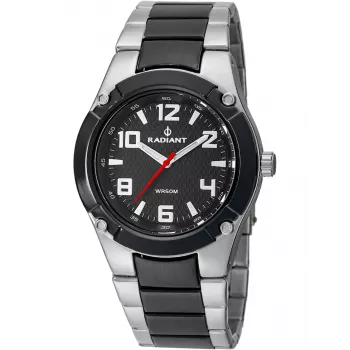 RADIANT Men's Watch RA318201 (48mm) - Stainless Steel, Black Dial, Quartz Analog