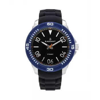 RADIANT Men's Watch RA503602 (46mm) - Black Dial, Black Faux Leather Strap, Quartz Analog