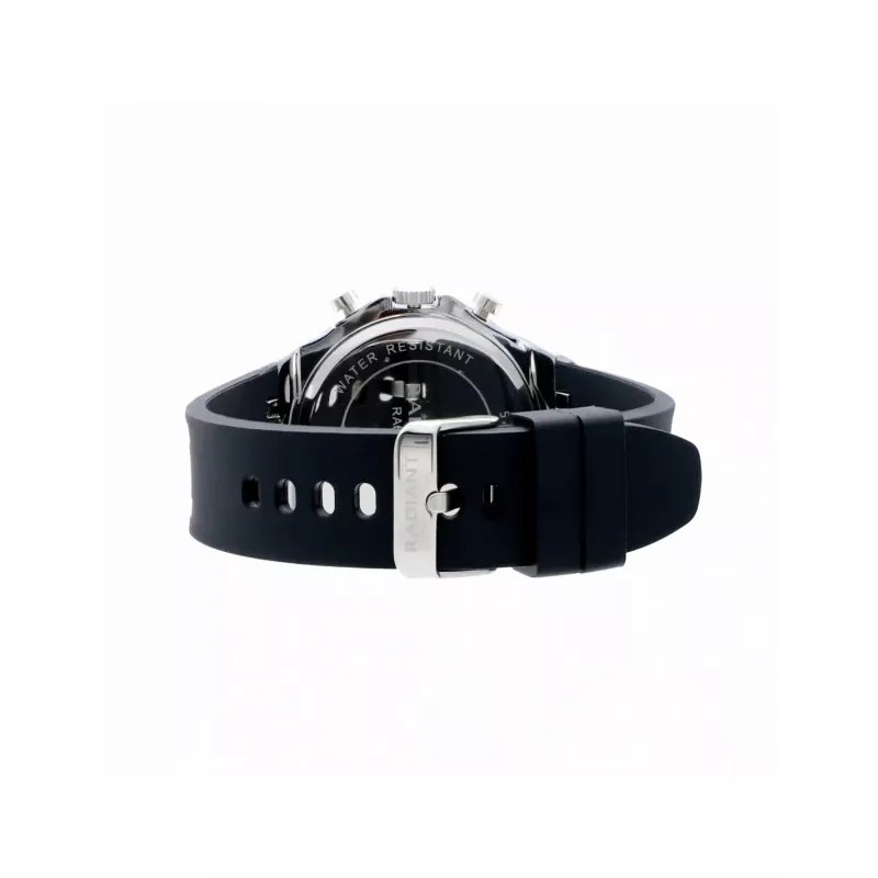 RADIANT RA651704 Men's Analogue Quartz Watch – 44mm Stainless Steel Black Dial Silver Bracelet