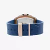 RADIANT RA655204 Men's Analog Quartz Watch 42mm Stainless Steel Black Dial Leather Strap