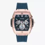 RADIANT RA655204 Men's Analog Quartz Watch 42mm Stainless Steel Black Dial Leather Strap