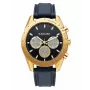 RADIANT RA668709 Men's Analog Quartz Wrist Watch 44mm Black Dial Leather Strap