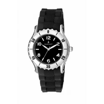 RADIANT Unisex Watch RA89001 (40mm) - Stainless Steel Mesh Bracelet, Quartz Analog, Black Dial