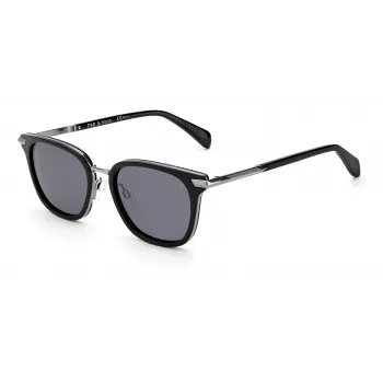 Rag & Bone RNB6000/S Sunglasses Unisex 52/19/145 mm Black Frame Dark Grey Lens