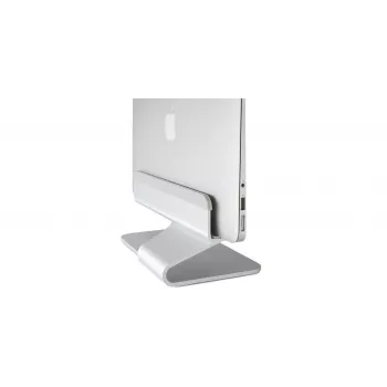 RAIN DESIGN mTower Vertical Laptop Stand - Silver Anodized Aluminum, Space-Saving Desktop Dock for MacBook and Notebooks