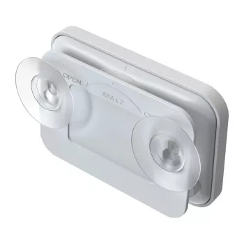 RAINPOINT BALDRTHERM B0549STH Bathroom Timer with Temperature & Humidity Monitor, IP24 Splash-proof, Countdown/Count-up, LCD Backlight, Suction Cup/Stand/Wall Mount