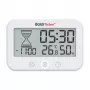 RAINPOINT BALDRTHERM B0549STH Bathroom Timer with Temperature & Humidity Monitor, IP24 Splash-proof, Countdown/Count-up, LCD Backlight, Suction Cup/Stand/Wall Mount
