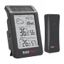 RAINPOINT BALDRTHERM B0596WT2H2P-V1 Solar-Powered Weather Station with Wireless Outdoor Sensor, Black