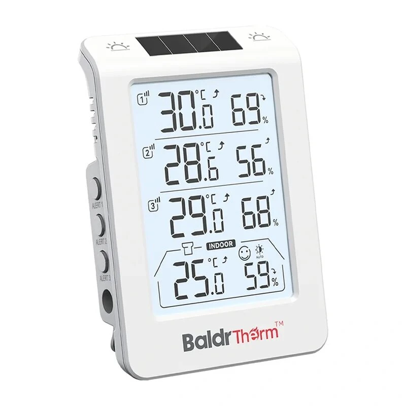 RAINPOINT BALDRTHERM B0598 3-Channel Thermohygrometer with Automatic Backlight