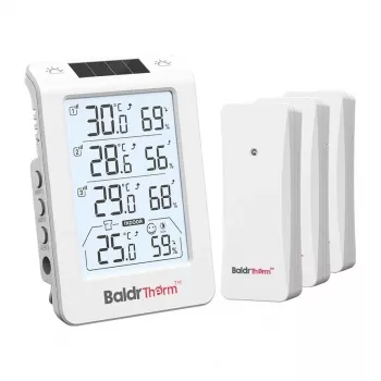 RAINPOINT BALDRTHERM B0598 3-Channel Thermohygrometer with Automatic Backlight