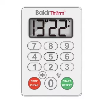 RAINPOINT BALDRTHERM E0575S Digital Kitchen Timer with Magnetic Back, Foldable Stand, Loud Alarm, Countdown & Count-Up, Black