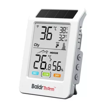 Rainpoint Baldrtherm HCS596WB Solar-Powered Wi-Fi Thermohygrometer with App Control and Remote Sensor