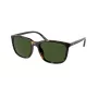 Ralph Lauren Men's PH4185U Sunglasses - Shiny Black Square Frame, Dark Grey Lenses, 56mm
