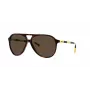 Ralph Lauren PH4173-500373 Men's Rectangular Sunglasses, Havana, Brown Lens, 59/14/140 mm