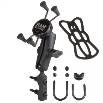 RAM MOUNTS Motorcycle Handlebar X-Grip Phone Mount with U-Bolt Base (RAM-B-174-UN7)