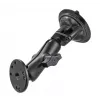 RAM Mounts Suction Cup Mount with AMPS Adapter - B-Ball (1 inch), Diamond Base Plate, Medium Arm, Round Base Plate (RAM-B-166-202U)