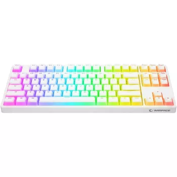 Rampage Ghost TKL Mechanical Keyboard Huano Red Switch White