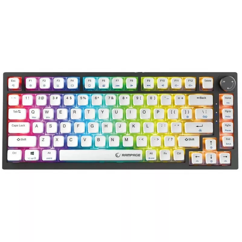 Rampage Zenith Pro 8000Hz Wired Gaming Keyboard, Hall Effect, RGB, Gateron KS-20, Black