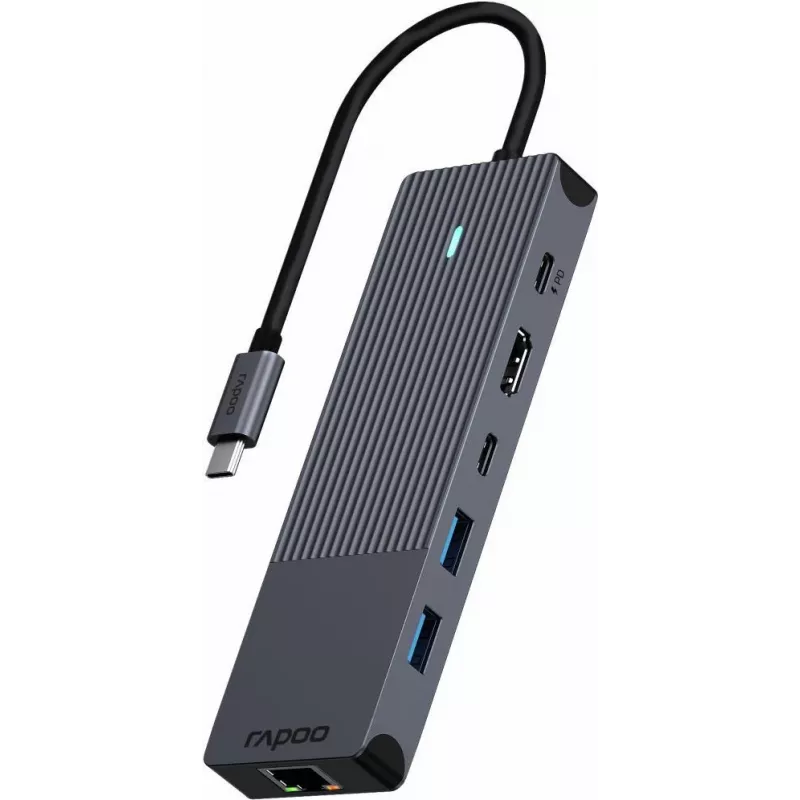 Rapoo UCM-2002 USB-C Adapter, HDMI, RJ-45, USB 3.2 Gen 1 (00217689)
