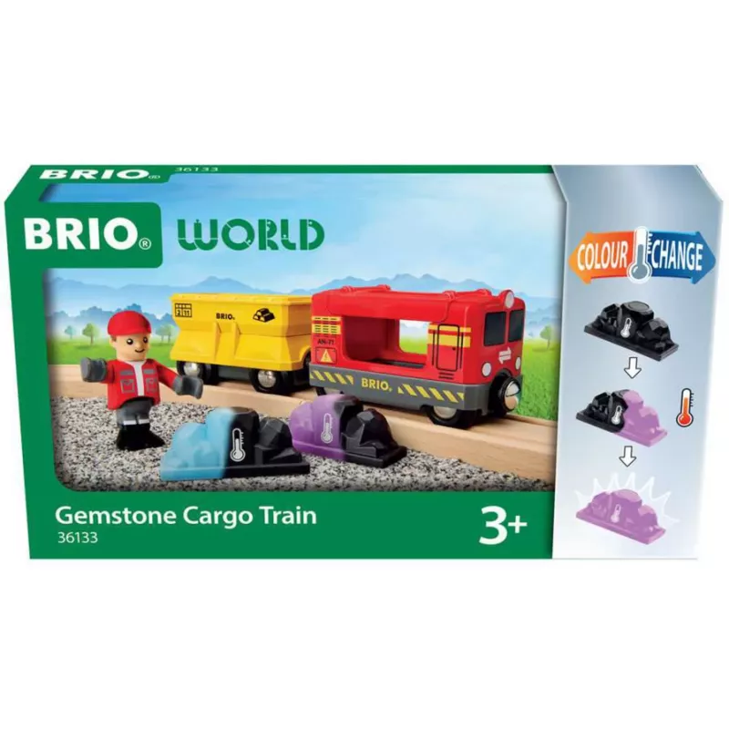 RAVENSBURGER BRIO World Freight Train with Color Change Wagon