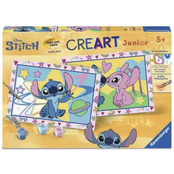 RAVENSBURGER CreArt Junior - Stitch & Angel Painting by Numbers Kit