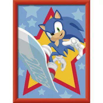 Ravensburger CreArt - Rasender Sonic Painting by Numbers Kit