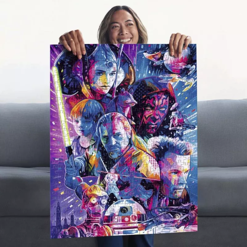 Ravensburger Puzzle Star Wars Hyperspace Collection: The Phantom Menace (500 Pieces, Large Pieces)