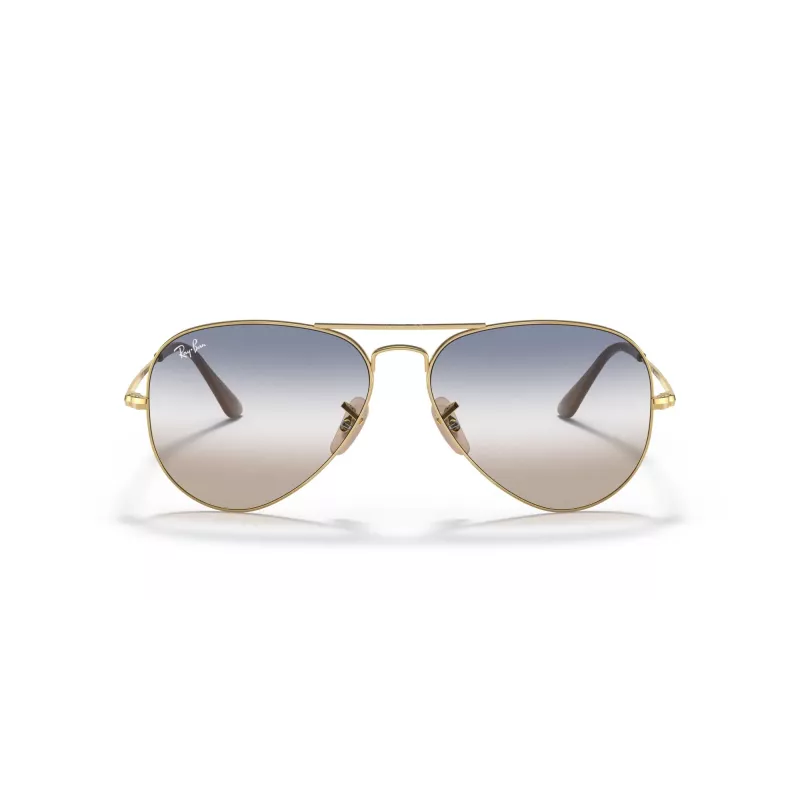 Ray-Ban Aviator Metal II Sunglasses RB3689 Gold Frame Brown Gradient Lens 62mm